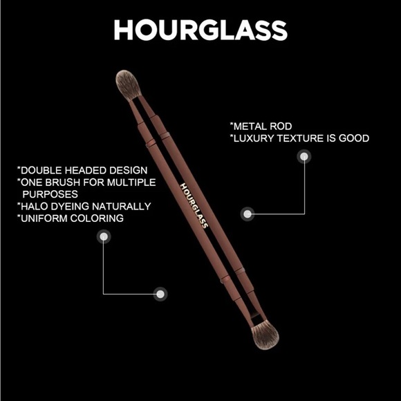 Hourglass Makeup Brush- No.27 Double Head Retractable Eyeshadow Brush - Picture 3 of 4